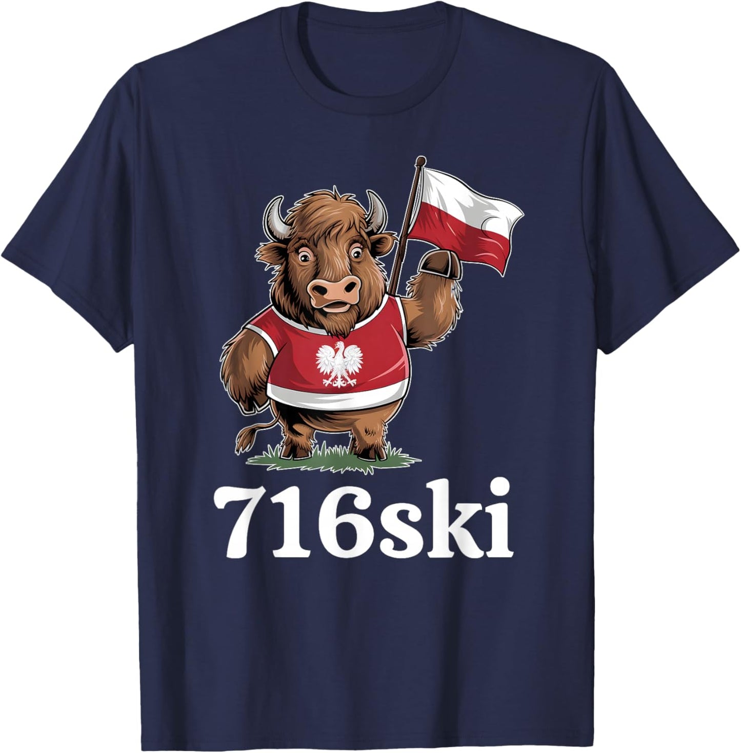 716ski Dyngus Day 2025 in Buffalo, New York Polish American T-Shirt - T-Shirt | Navy