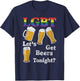 LGBT Let's Get Beers Tonight Funny Beer T-Shirt - T-Shirt | Navy
