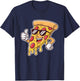 Cool Boys and Girls Sunglasses Pizza for fast Food Lovers T-Shirt - T-Shirt | Navy