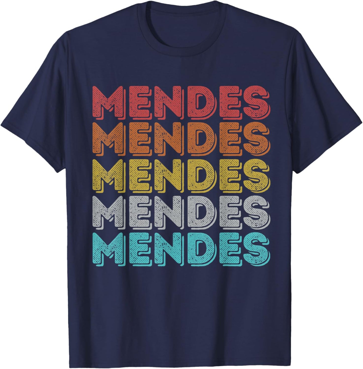 Vintage Retro Mendes T-Shirt - T-Shirt | Navy