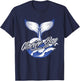 Vintage Whale Tail And Ocean Waves Glacier Bay Alaska T-Shirt - T-Shirt | Navy