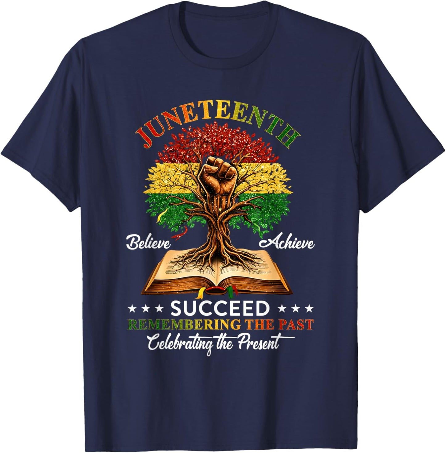 Juneteenth is My Independence Day African 1865 Juneteenth T-Shirt - T-Shirt | Navy