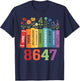 Retro Vintage 86 47 Floral 8647 T-Shirt - T-Shirt | Navy