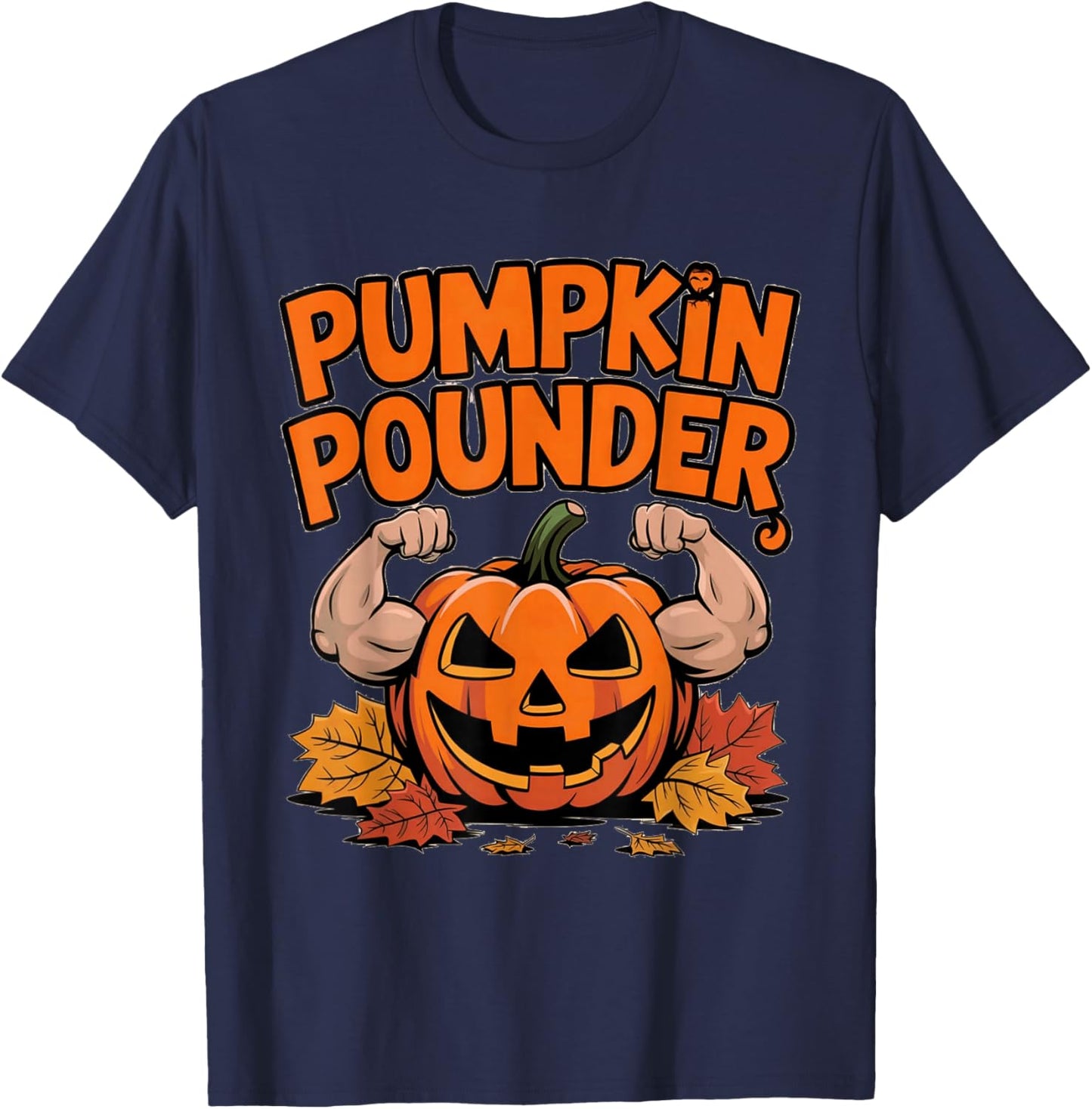 & Fall Flex Your Pumpkin T-Shirt - T-Shirt | Navy