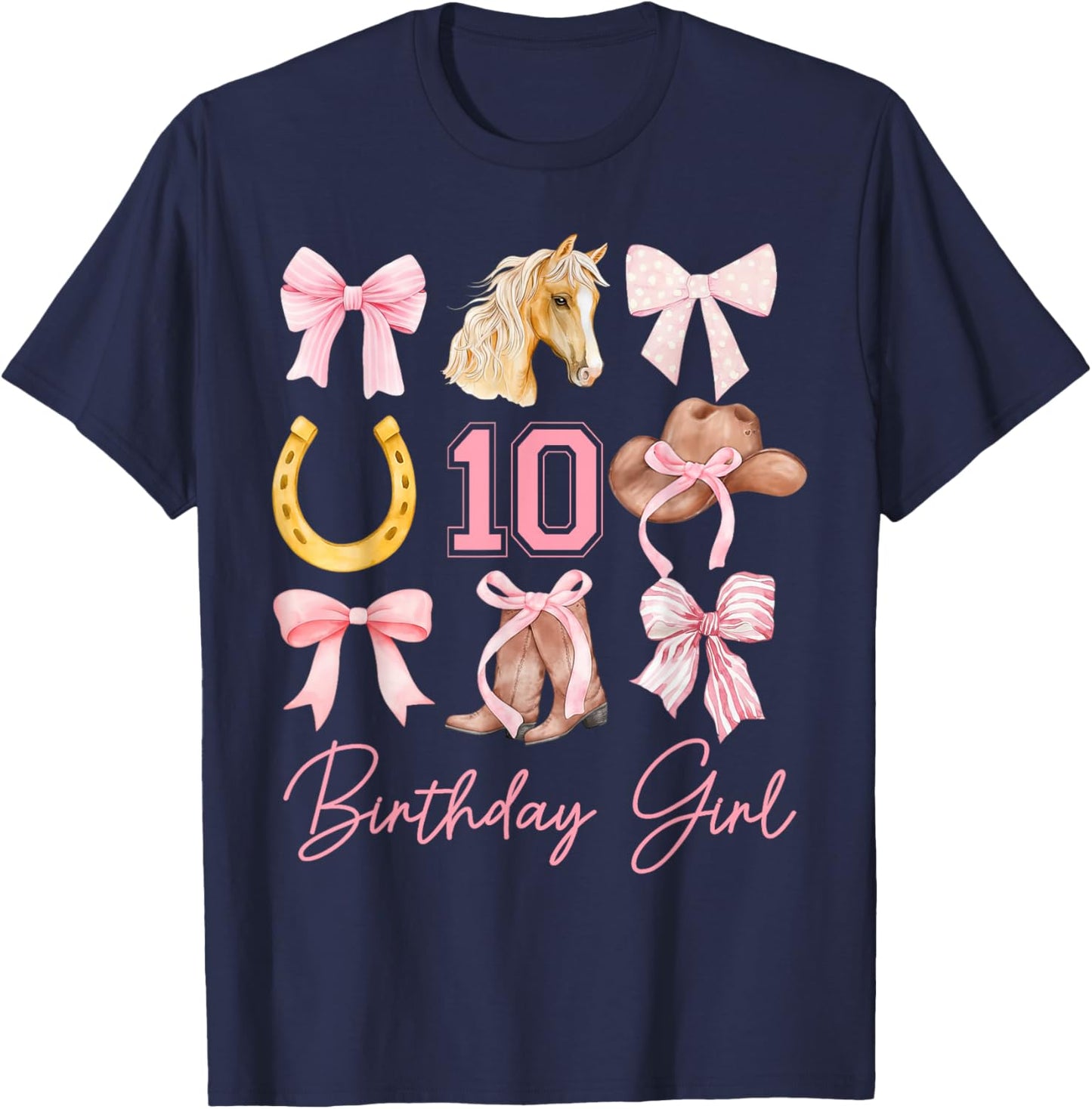 10 Year Old Western T-Shirt - T-Shirt | Navy