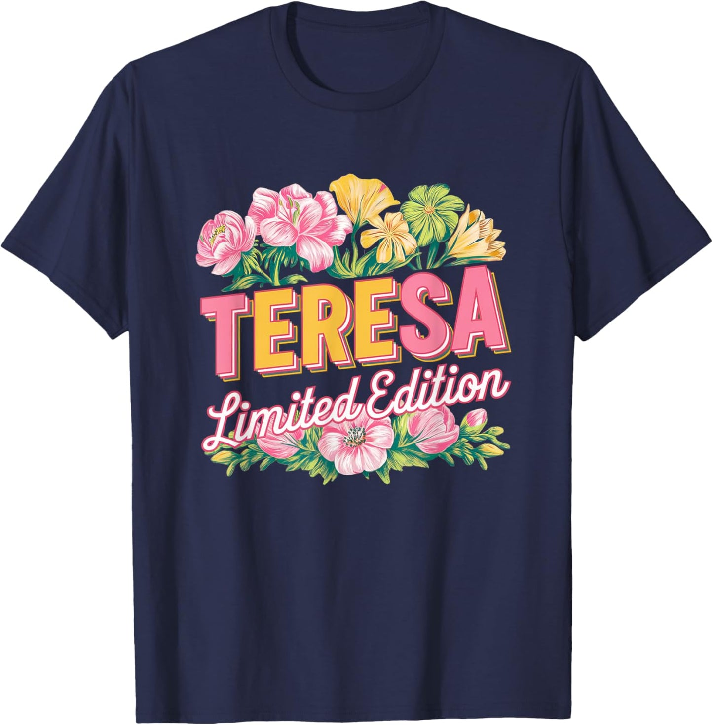 Teresa Limited Edition Vintage Custom Name Wife Grandma T-Shirt - T-Shirt | Navy
