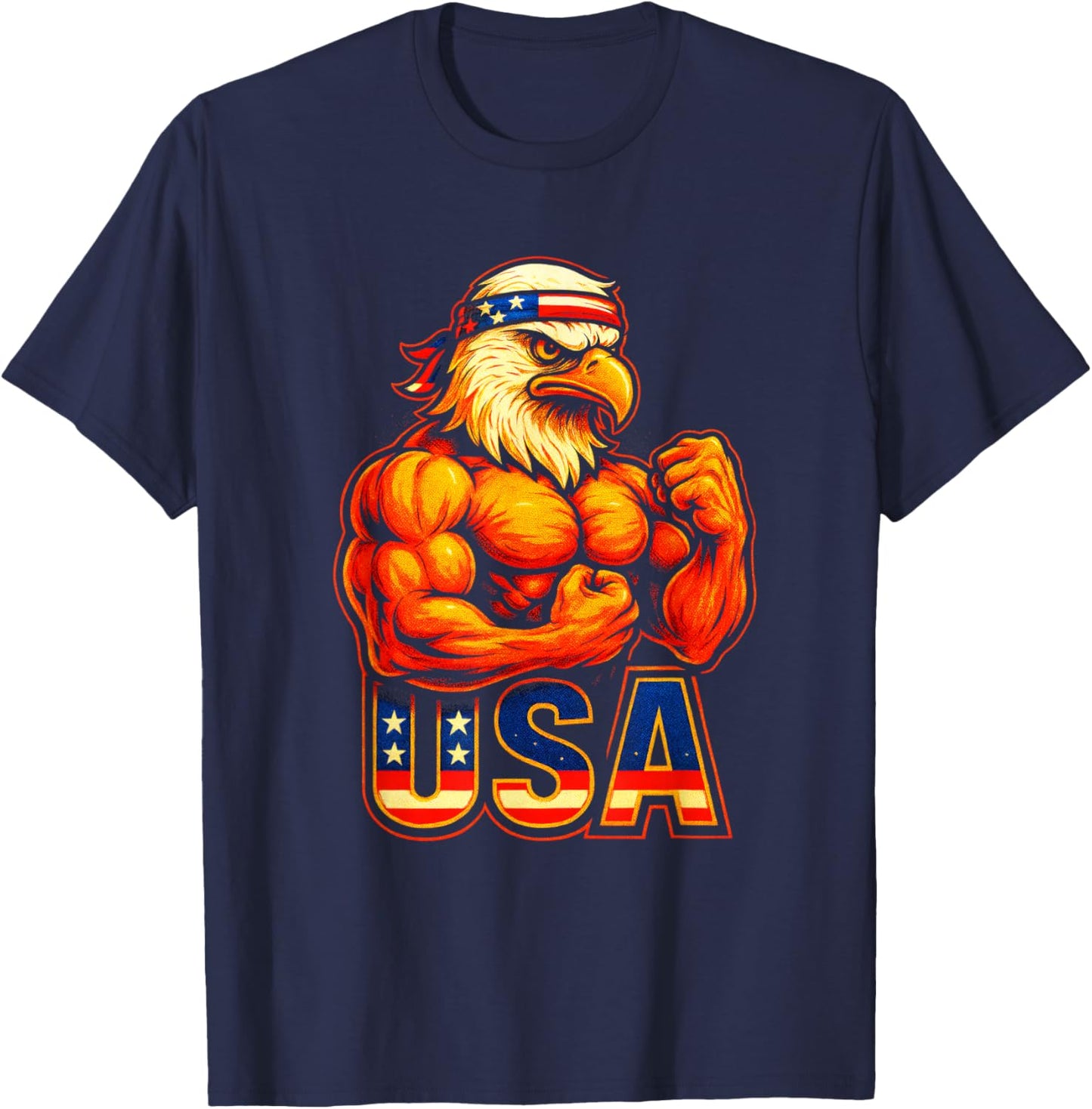 USA - American Bald Eagle Patriotic Pride T-Shirt - T-Shirt | Navy