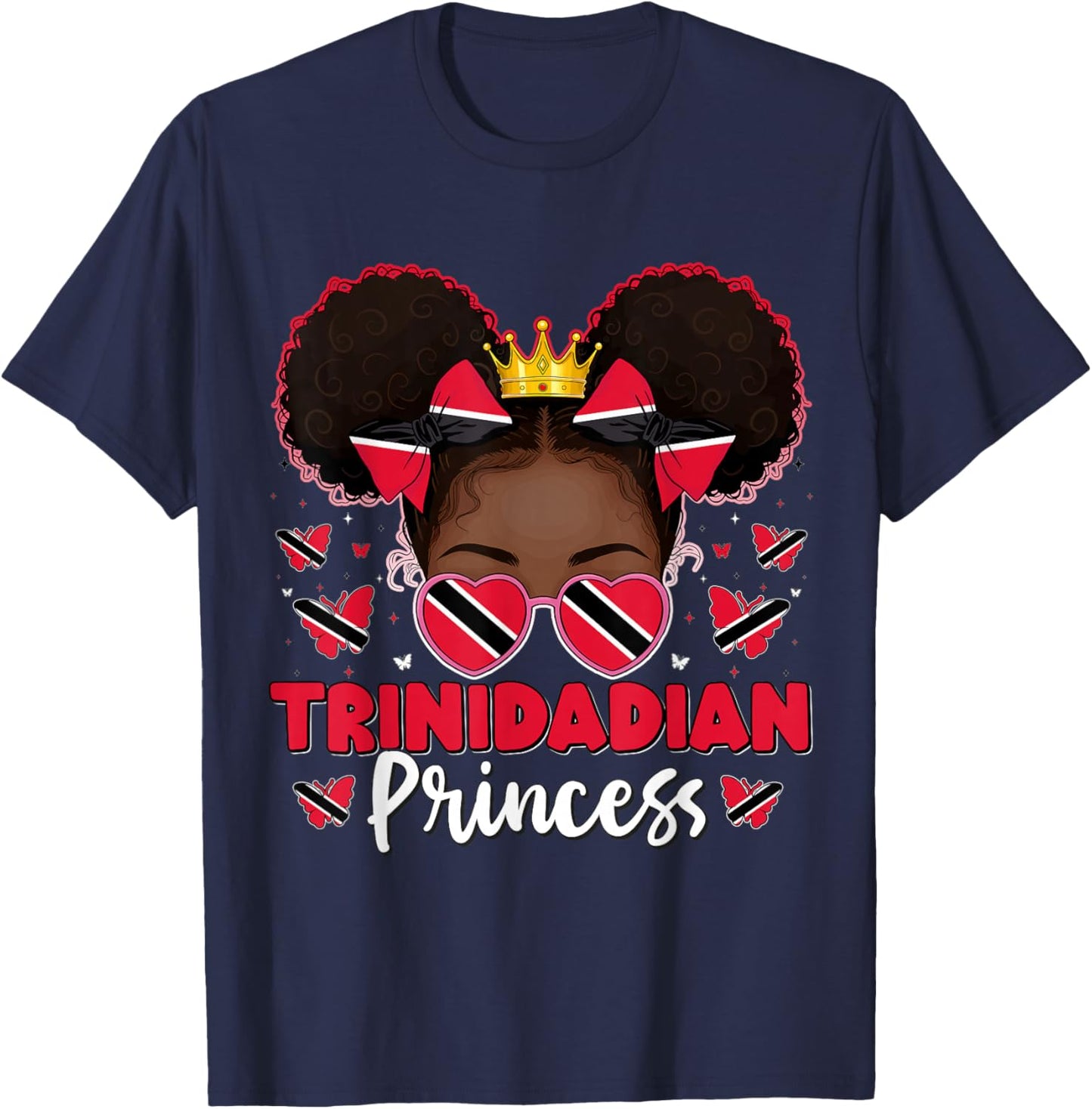 Trinidadian Princess Trinidad and Tobago Flag Trini Women T-Shirt - T-Shirt | Navy
