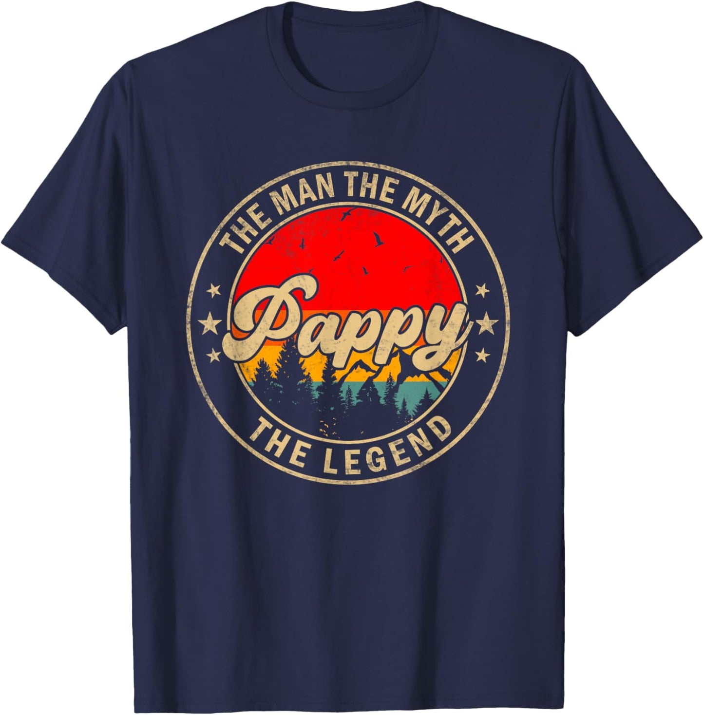 Pappy the Man the Myth the Legend Father's Day for Grandpa T-Shirt - T-Shirt | Navy