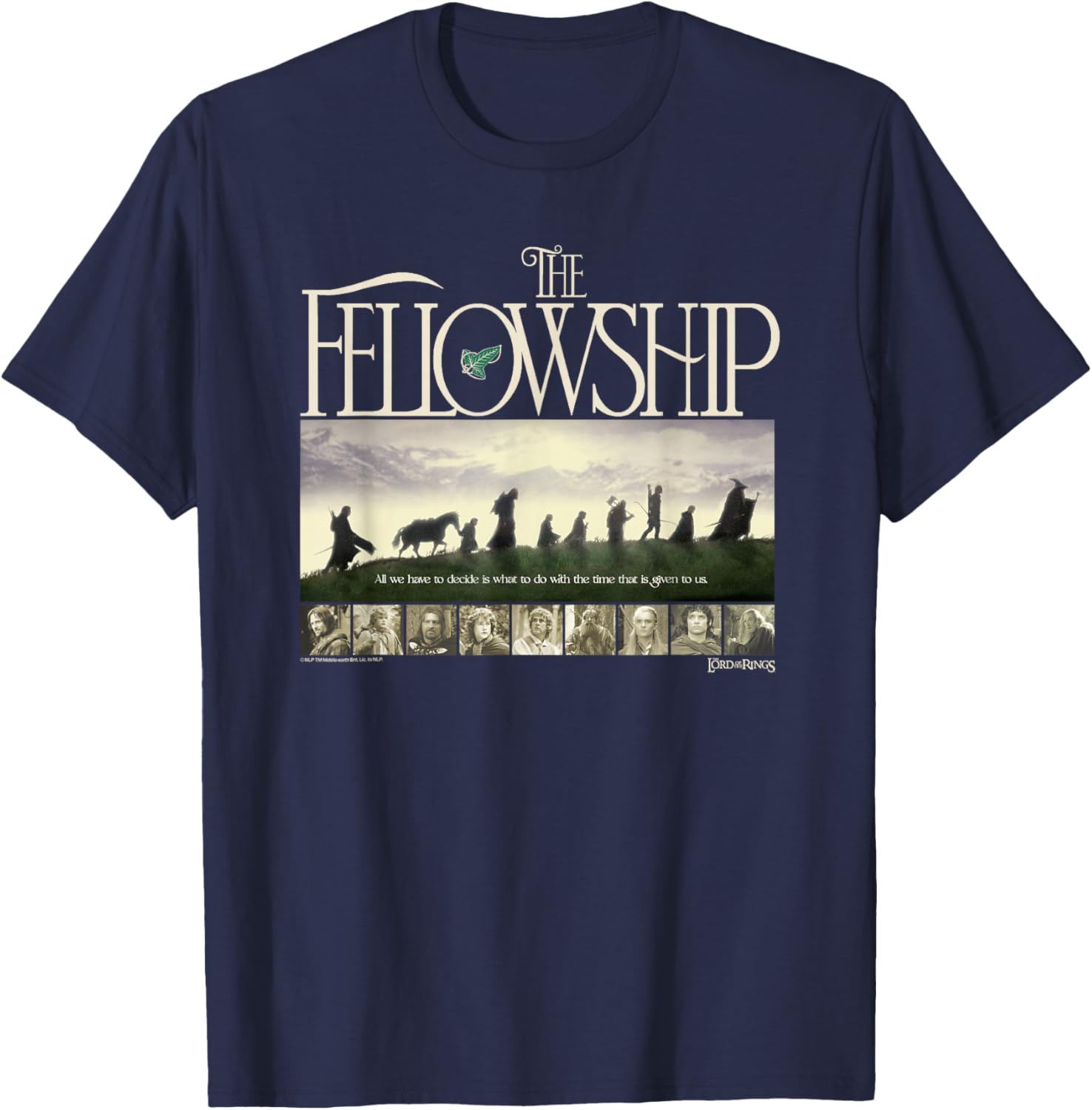 The Lord of the Rings The Fellowship Walking Silhouettes T-Shirt - T-Shirt | Navy