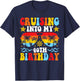 Cruising Into My 40th Birthday Family Cruise 40 Birthday T-Shirt - T-Shirt | Navy