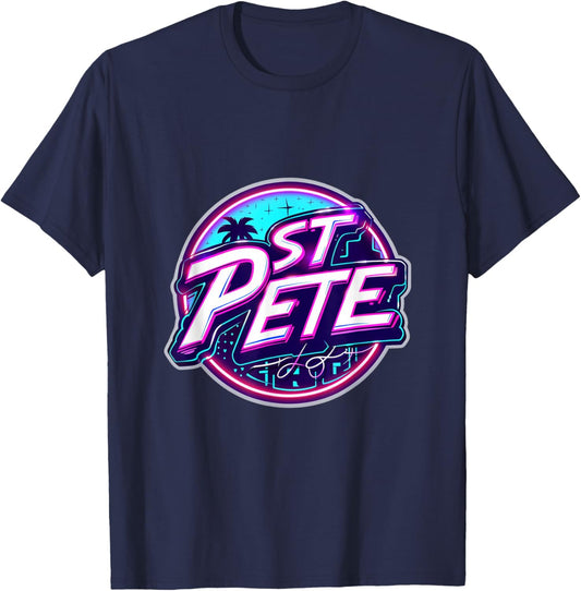 St. Pete Beach Florida St. Petersburg Palm Trees Sunshine T-Shirt - T-Shirt | Navy