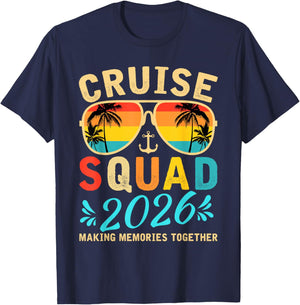 Cruise Squad 2026 Summer Vacation Matching Family Group T-Shirt - T-Shirt | Navy