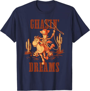 Disney and Pixar's Toy Story Woody & Bullseye Chasin' Dreams T-Shirt - T-Shirt | Navy