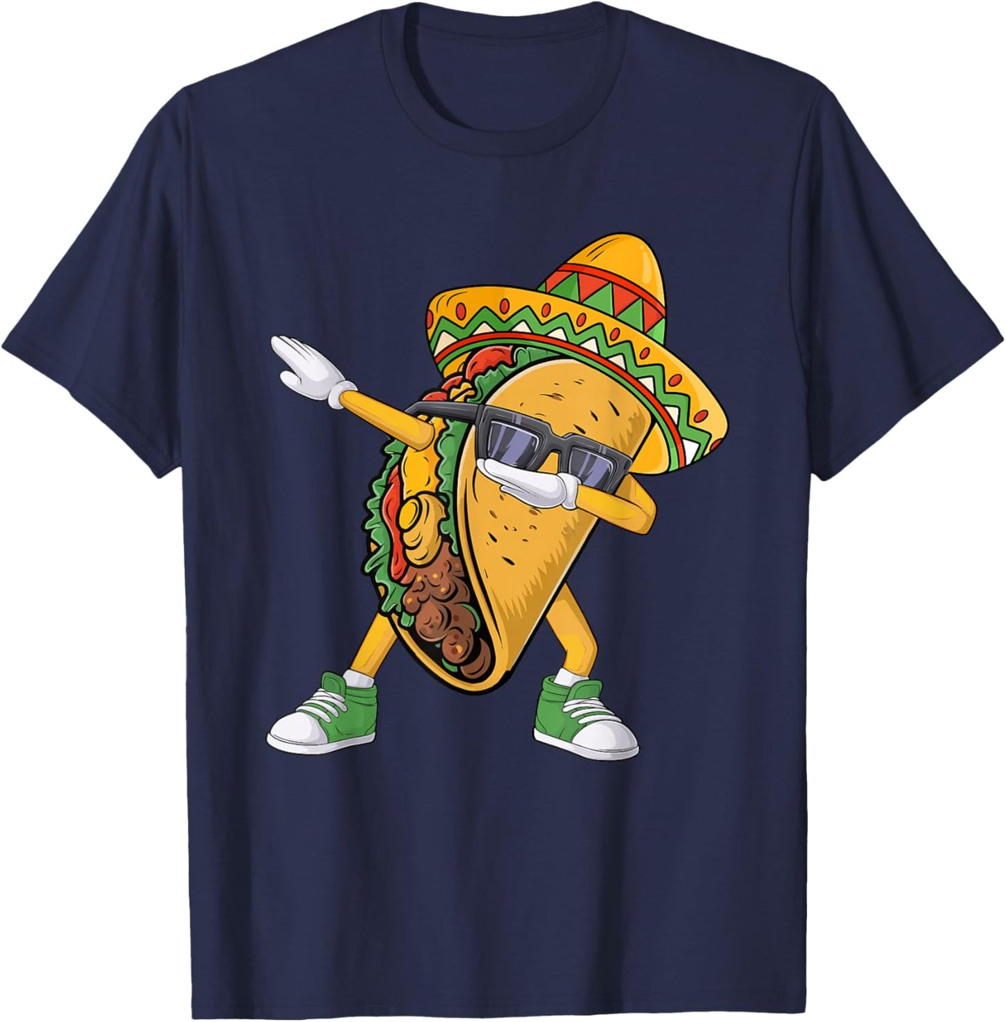 Dabbing Taco Cinco de Mayo Funny Mexican Food Dab Boys Kids T-Shirt - T-Shirt | Navy