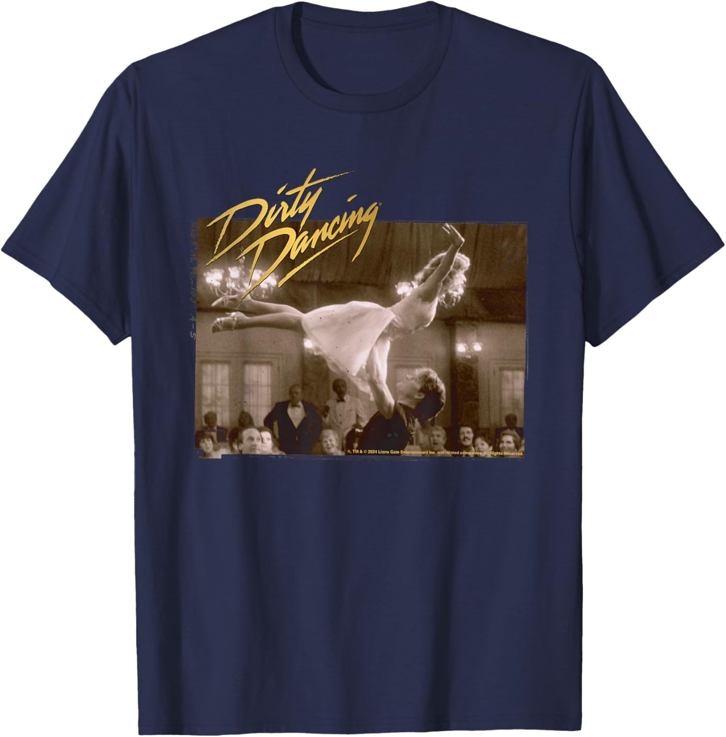 Dirty Dancing The Time Of My Life Lift Scene T-Shirt - T-Shirt | Navy