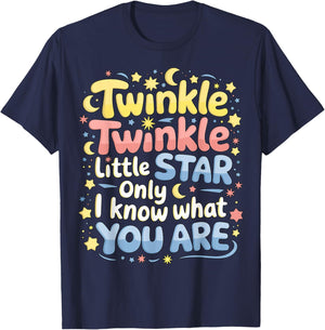 Twinkle Twinkle Little Star Baby Gender Reveal T-Shirt - T-Shirt | Navy