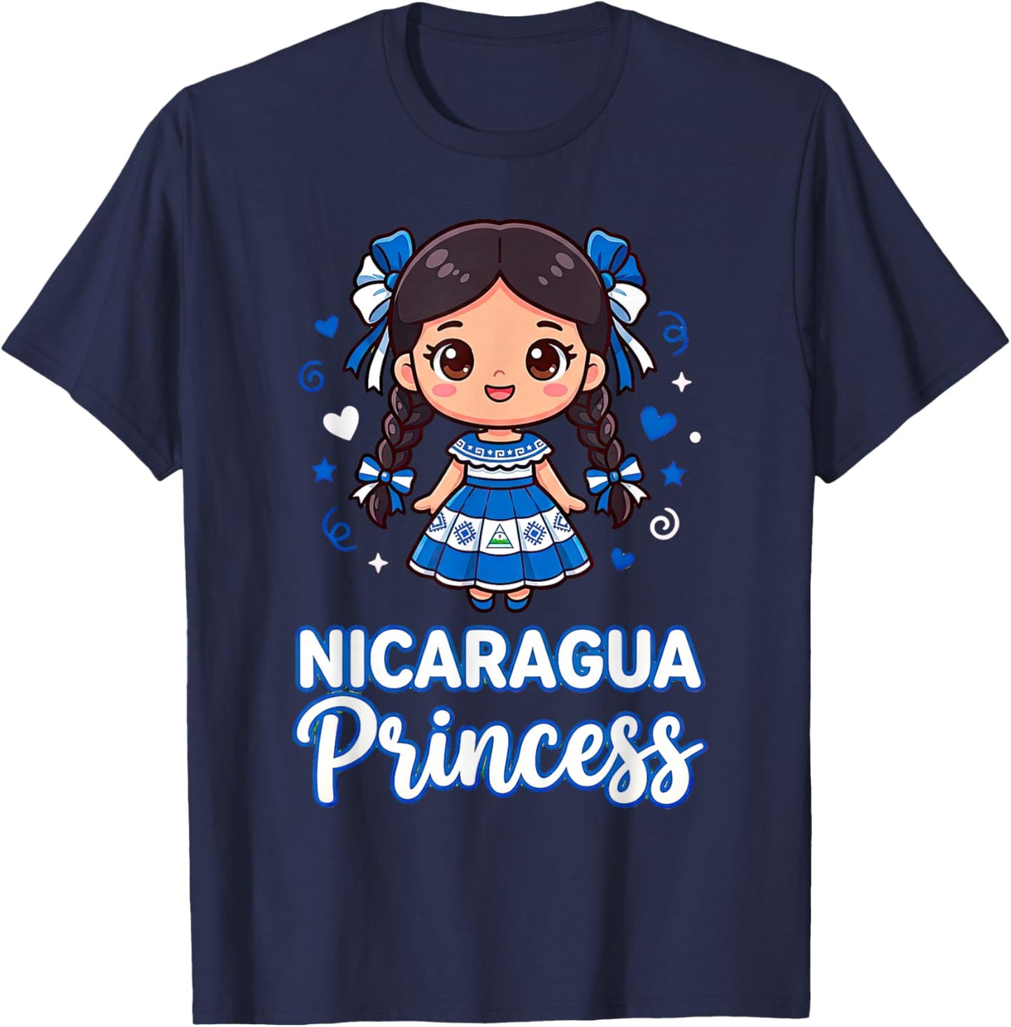 Nicaragua for Girl Nicaraguan Travel Graphic T-Shirt - T-Shirt | Navy