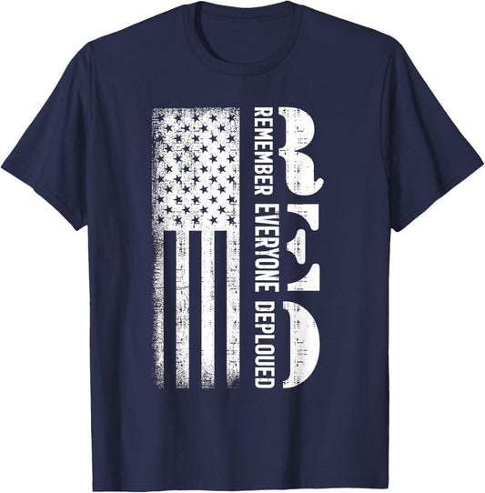 Remember Everyone Veteran Deployed RED Friday T-Shirt - T-Shirt | Navy