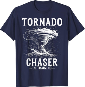 Tornado Chaser In Training Meteorologist Storm Chasing T-Shirt - T-Shirt | Navy