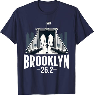 Brooklyn Runner 26.2 Miles Marathon New York Running Race T-Shirt - T-Shirt | Navy