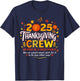 Thanksgiving 2025 Crew Family Matching Crazy Fun T-Shirt - T-Shirt | Navy