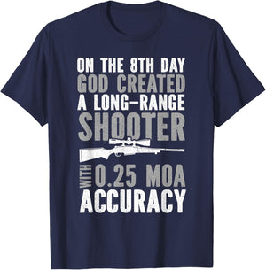 Long Range Shooting Marksman Precision Rifle Shooting T-Shirt - T-Shirt | Navy