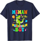 Memaw of The Birthday Boy T-Rex Dinosaur Birthday T-Shirt - T-Shirt | Navy