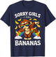 Sorry Girls I Like Bananas Funny LGBTQ Pride Month T-Shirt - T-Shirt | Navy