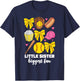 Little Sister Biggest Fan Softball Baby Girls Coquette Bow T-Shirt - T-Shirt | Navy