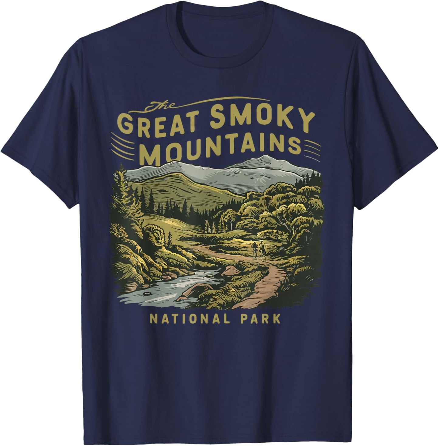 Great Smoky Mountain US National Park Vintage Men Women Kids T-Shirt - T-Shirt | Navy