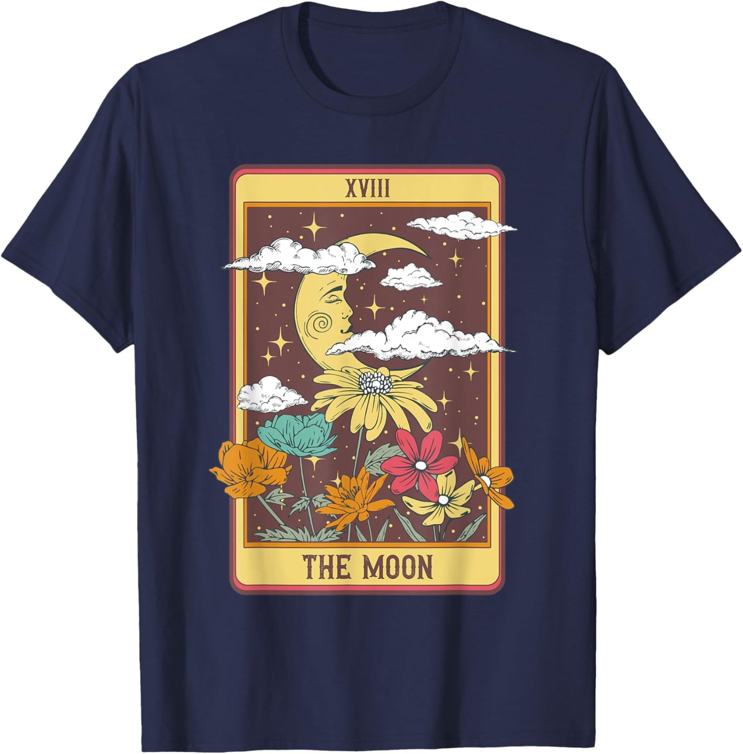 The Moon Tarot Card T-Shirt - T-Shirt | Navy