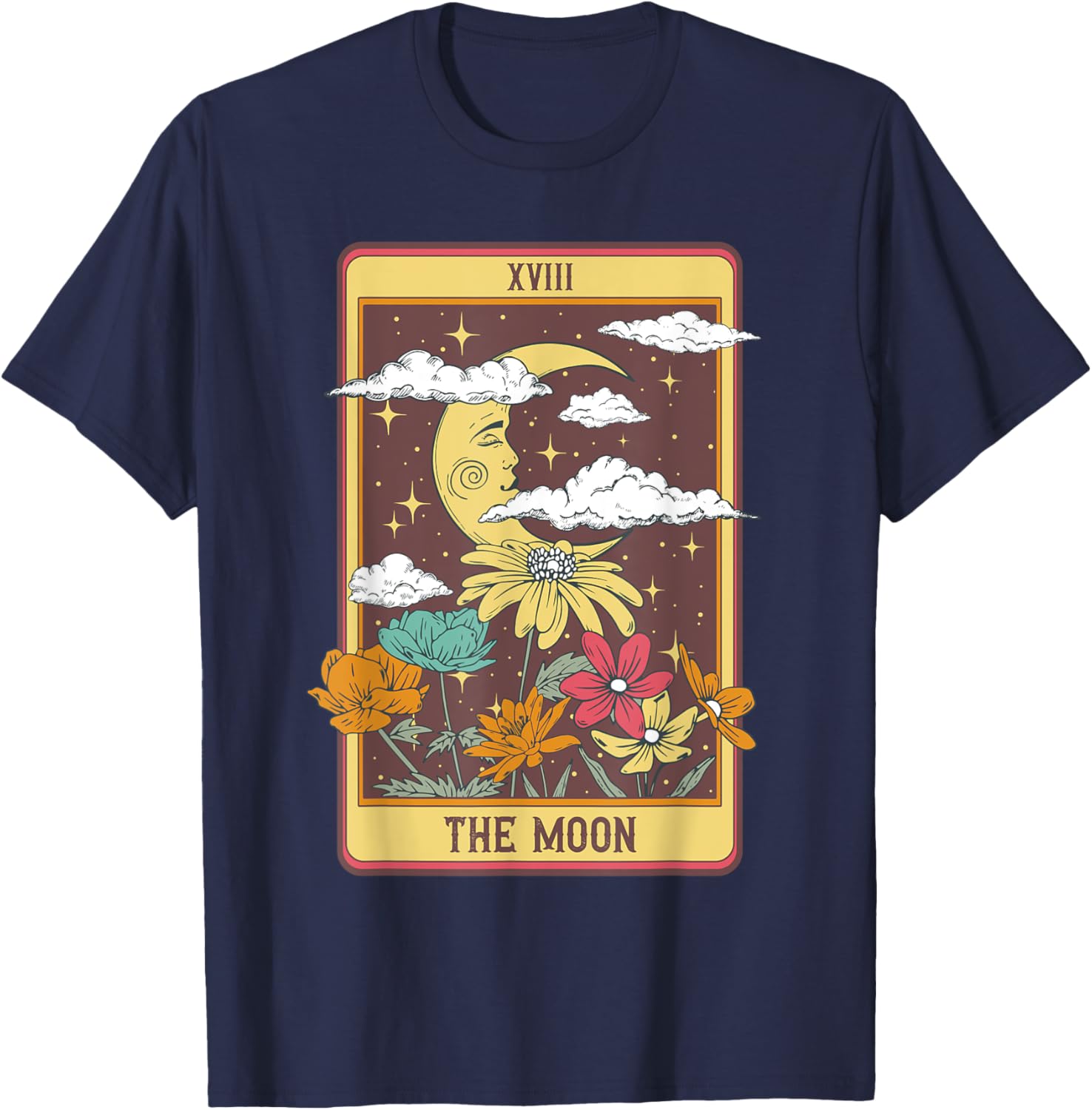 The Moon Tarot Card T-Shirt - T-Shirt | Navy