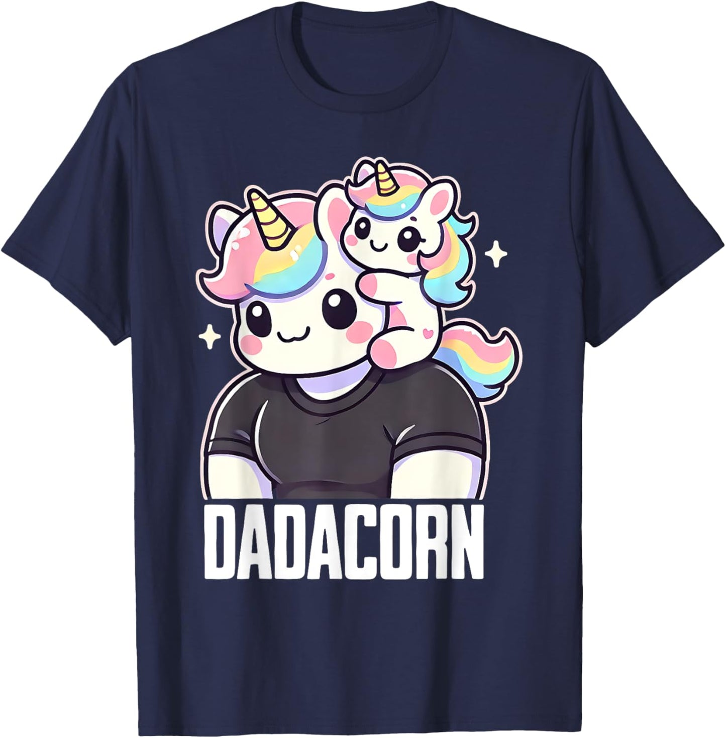 Dadacorn, Daddy Daughter Unicorn, Girldad T-Shirt - T-Shirt | Navy