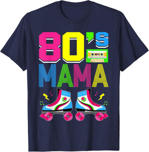 Retro Groovy 80's Mama 1980s 80s Mama Mothers Day Women T-Shirt - T-Shirt | Navy