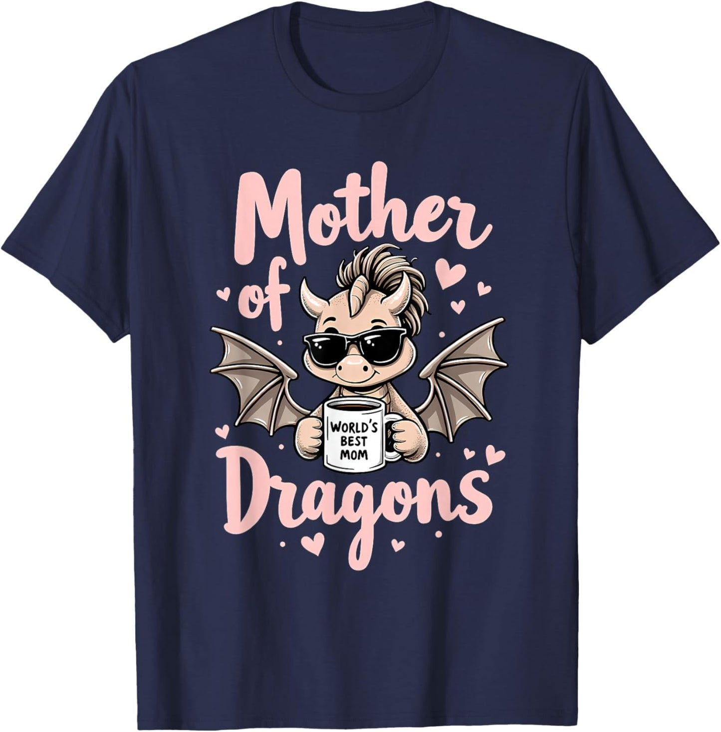 Mother's Day Gift Mother of Dragons T-Shirt - T-Shirt | Navy
