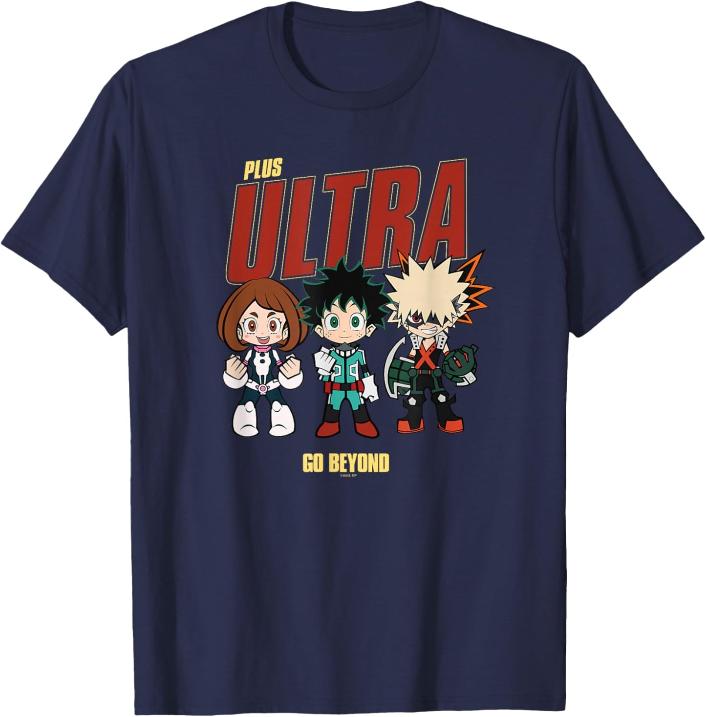 My Hero Academia Go Beyond Chibi Character Collage Anime T-Shirt - T-Shirt | Navy