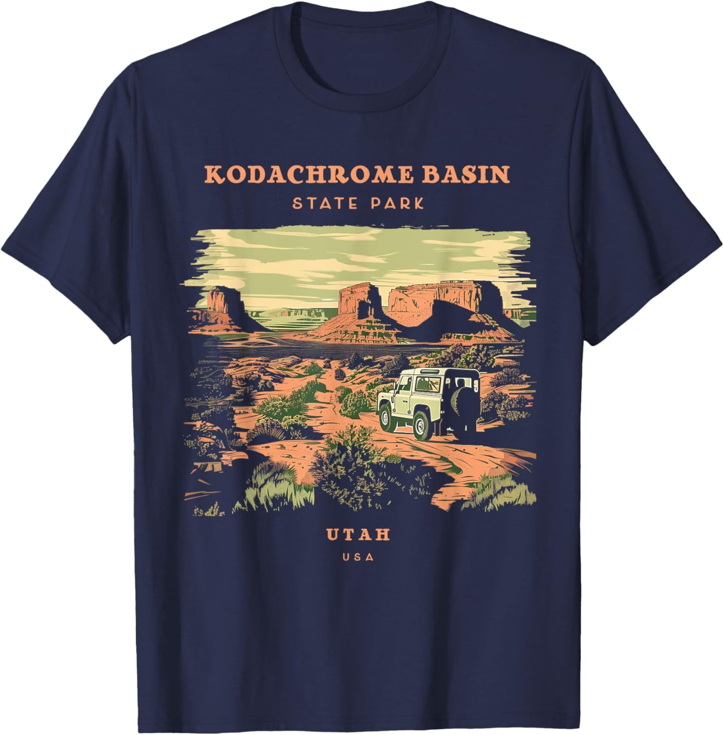 Kodachrome Basin State Park Utah Retro Vintage T-Shirt - T-Shirt | Navy