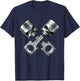 Skull Engine Piston Skull Motorsport Tuning , Black, S T-Shirt - T-Shirt | Navy