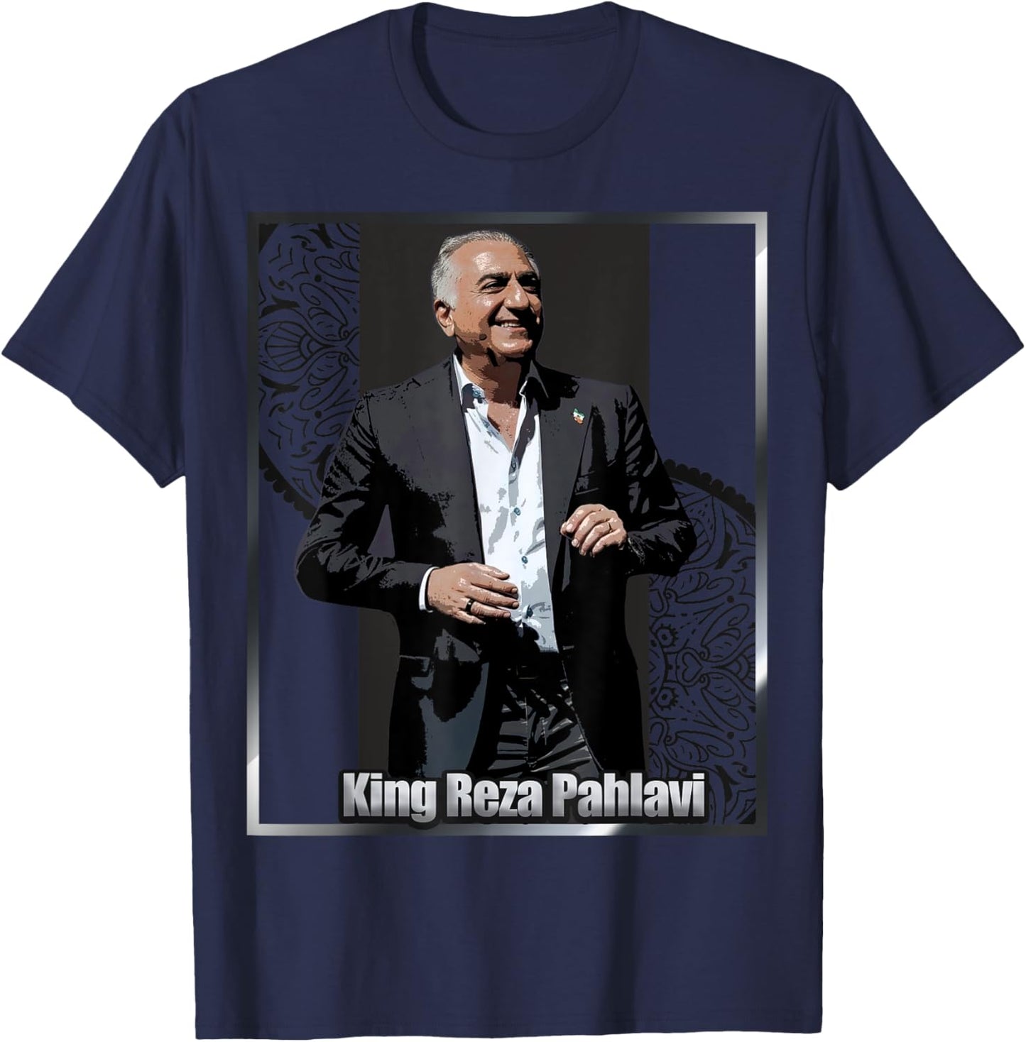King Reza Pahlavi T-Shirt - T-Shirt | Navy