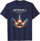 Artemis II Rocket Space Launch Back to The Moon Mission 2026 T-Shirt - T-Shirt | Navy
