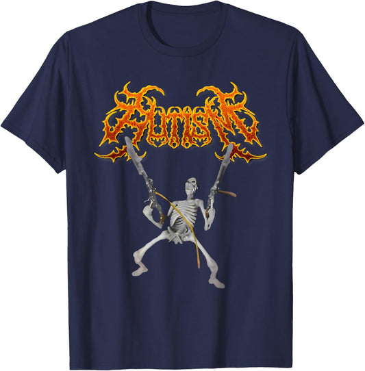 Retro Autism Skeleton Meme Funny Men, Women, Kids, Halloween T-Shirt - T-Shirt | Navy