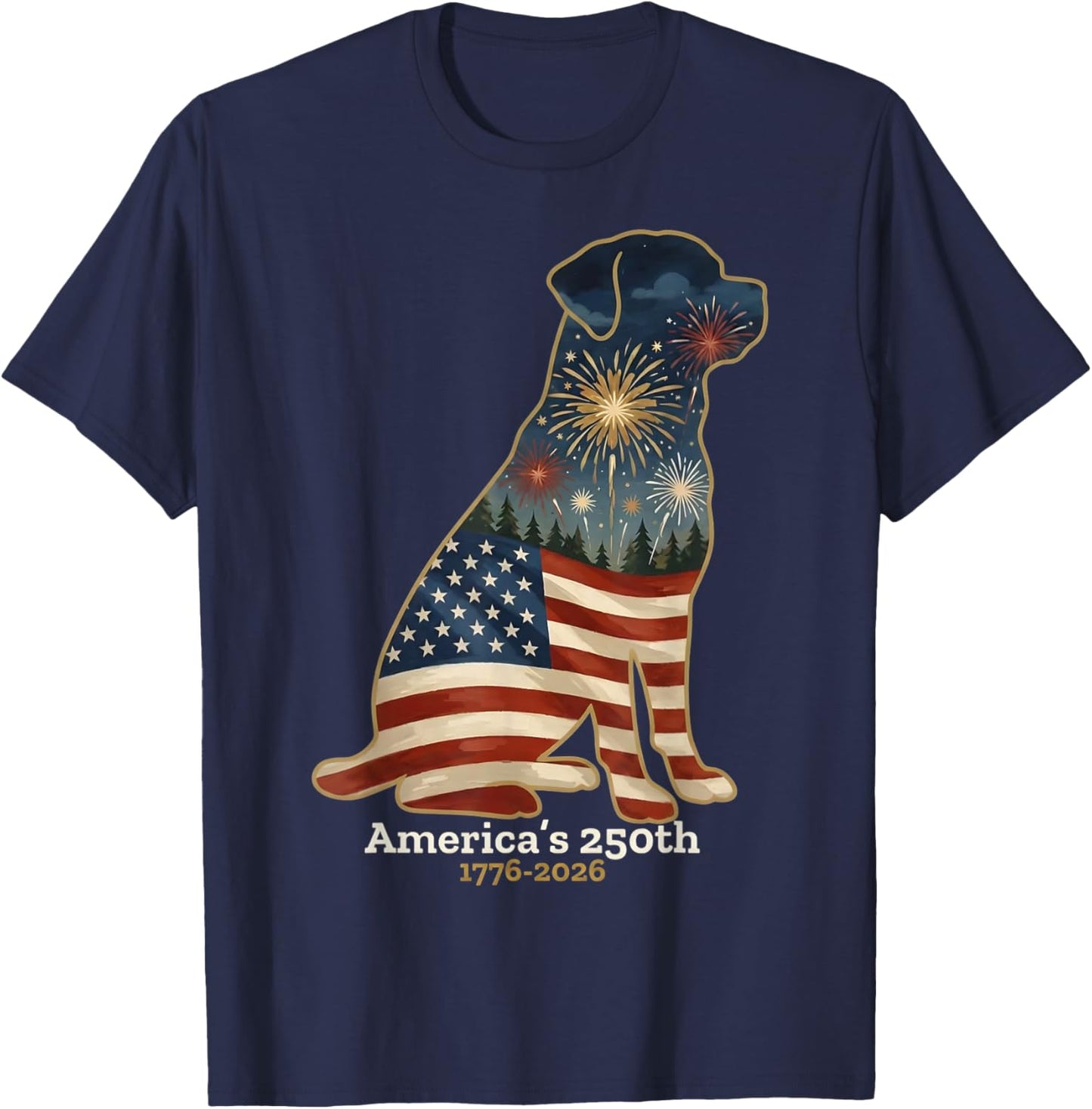 Rottweiler America's 250th Anniversary 4th of July T-Shirt - T-Shirt | Navy