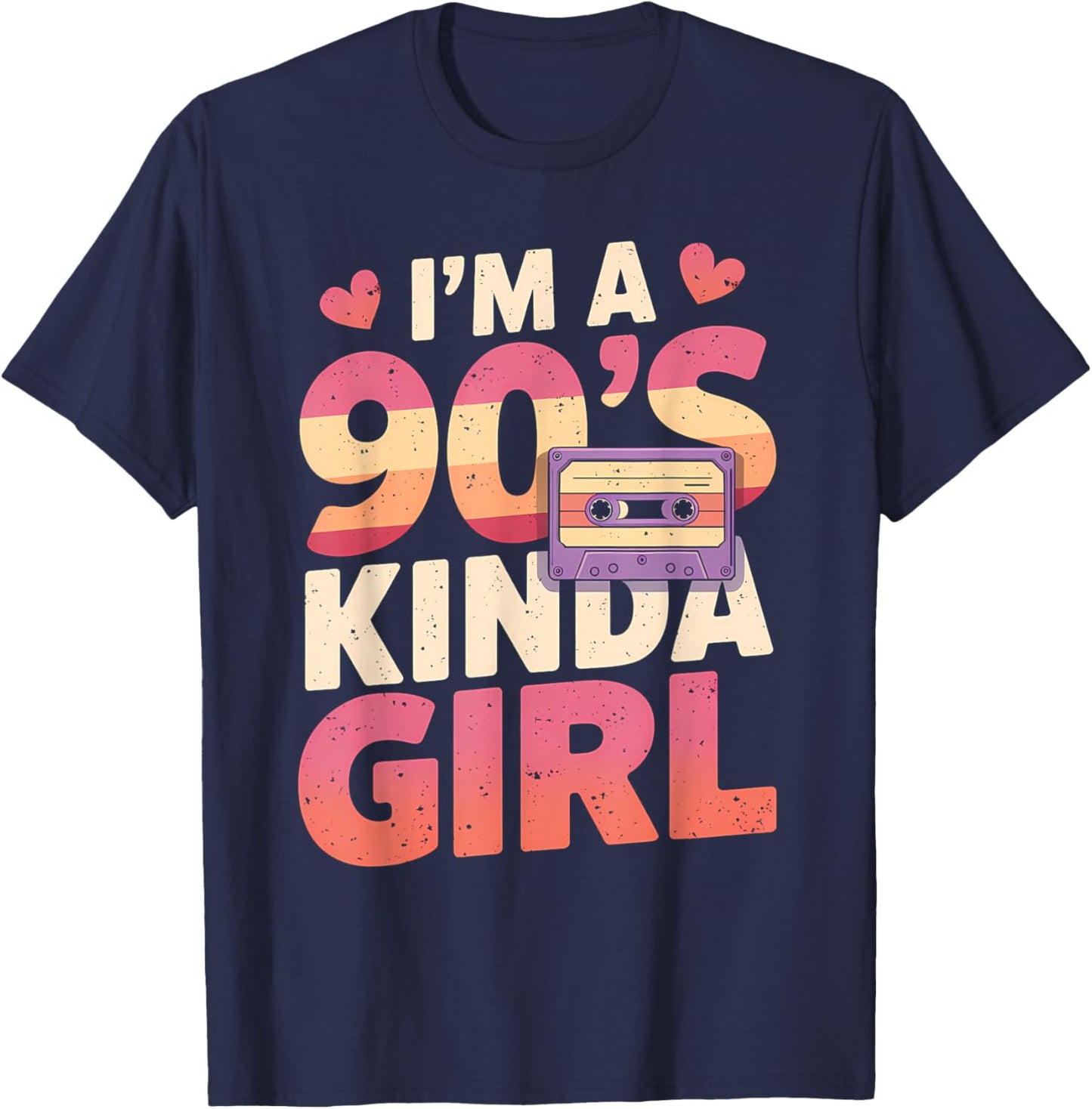 90's R&B Girl I Love The 90s Shirts Nostalgia Vibe T-Shirt - T-Shirt | Navy
