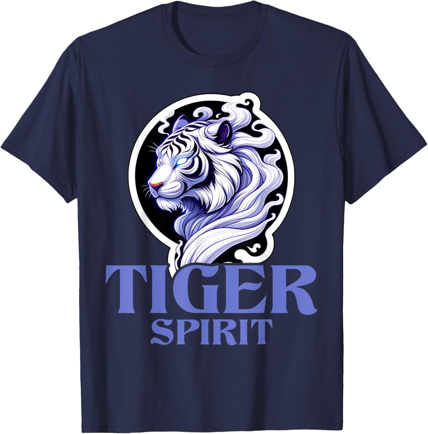 Tiger Spirit Tiger Wild Animal Lover Wildlife Nature Graphic T-Shirt - T-Shirt | Navy
