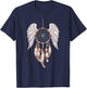 Dream Catcher Bohemian Charm and Spiritual Protection Symbol T-Shirt - T-Shirt | Navy
