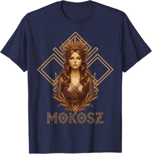 Mokosh Slavic Earth Goddess Pagan Mother Deity Folk Art T-Shirt - T-Shirt | Navy