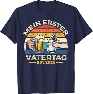 Mein Erster Vatertag Lustiges Vatertagsgeschenk Für Papa T-Shirt - T-Shirt | Navy
