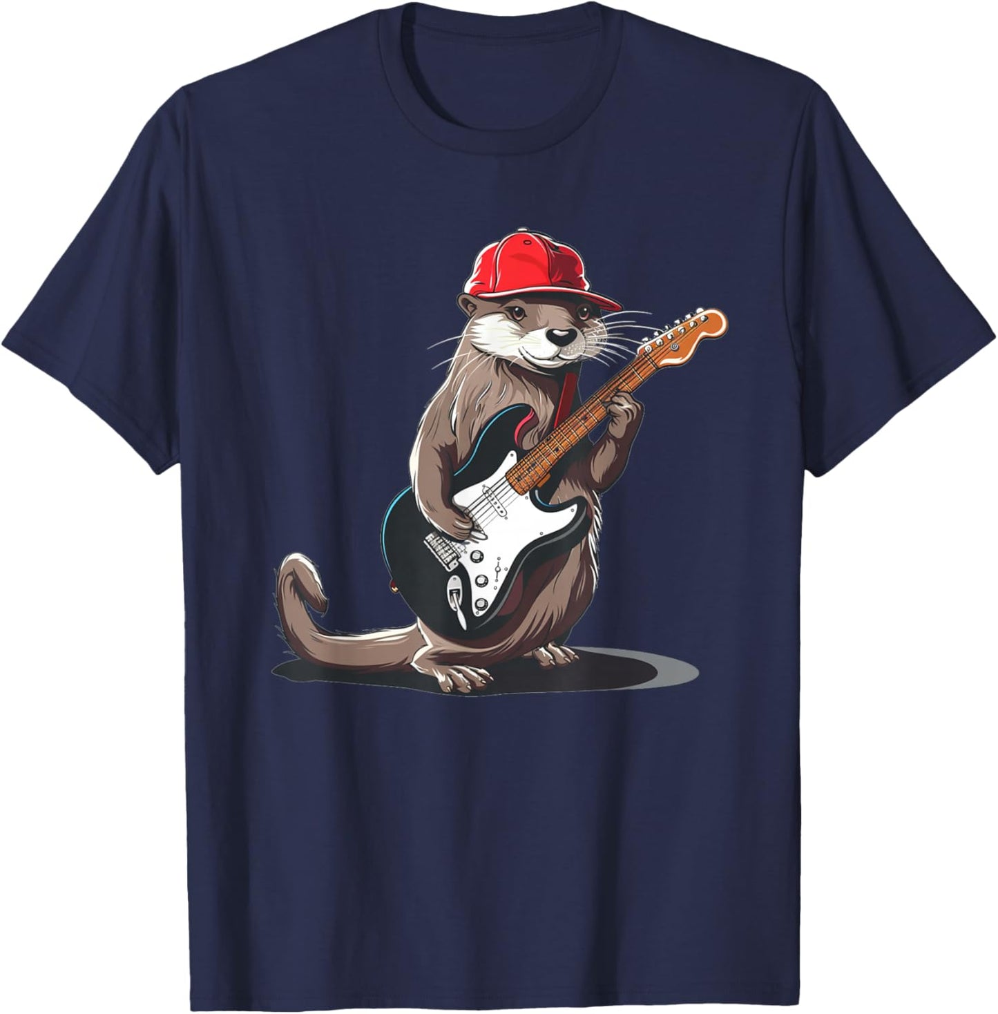 Cool Looking Guitar Otter Costume for Adults and Kids T-Shirt - T-Shirt | Navy