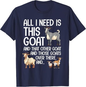 Funny Goat Design Women Kids Boer Pygmy Goat Lover T-Shirt - T-Shirt | Navy